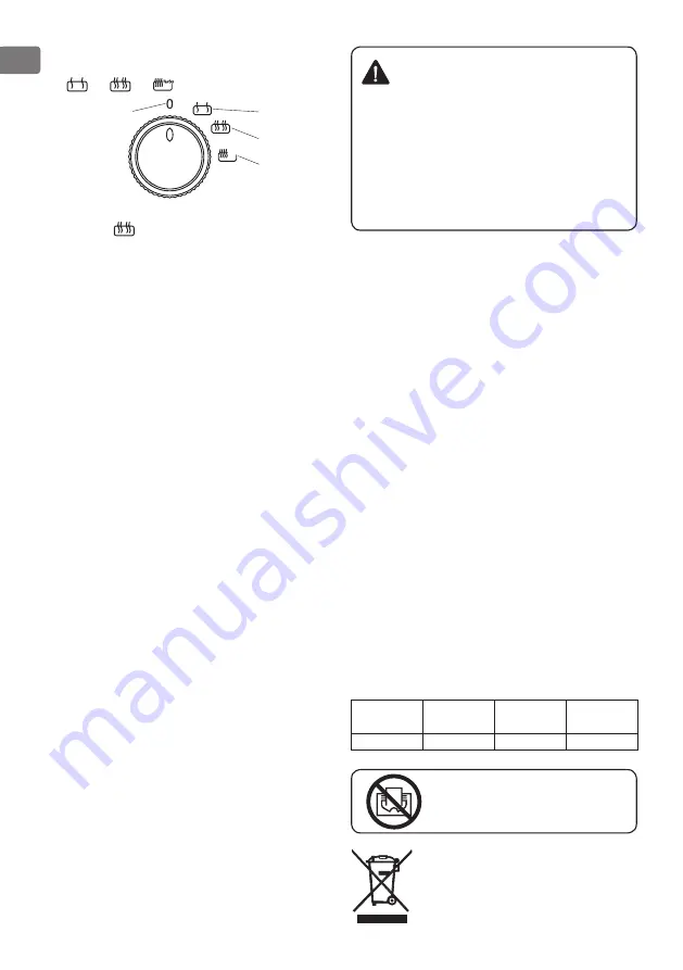 TESY CN206ZF Usage And Storage Instructions Download Page 12