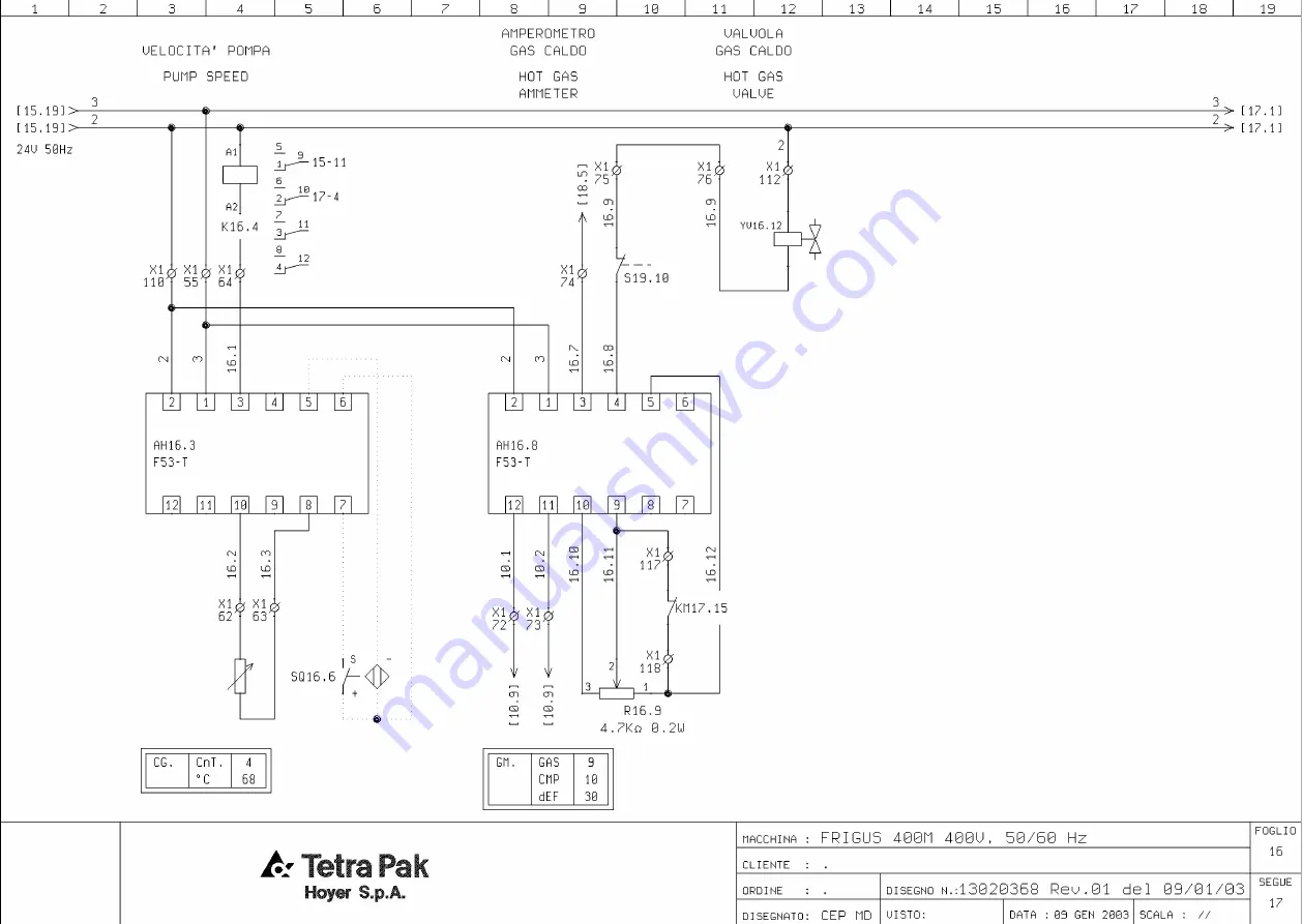 Tetra Pak Hoyer Frigus 400 Manual Download Page 89