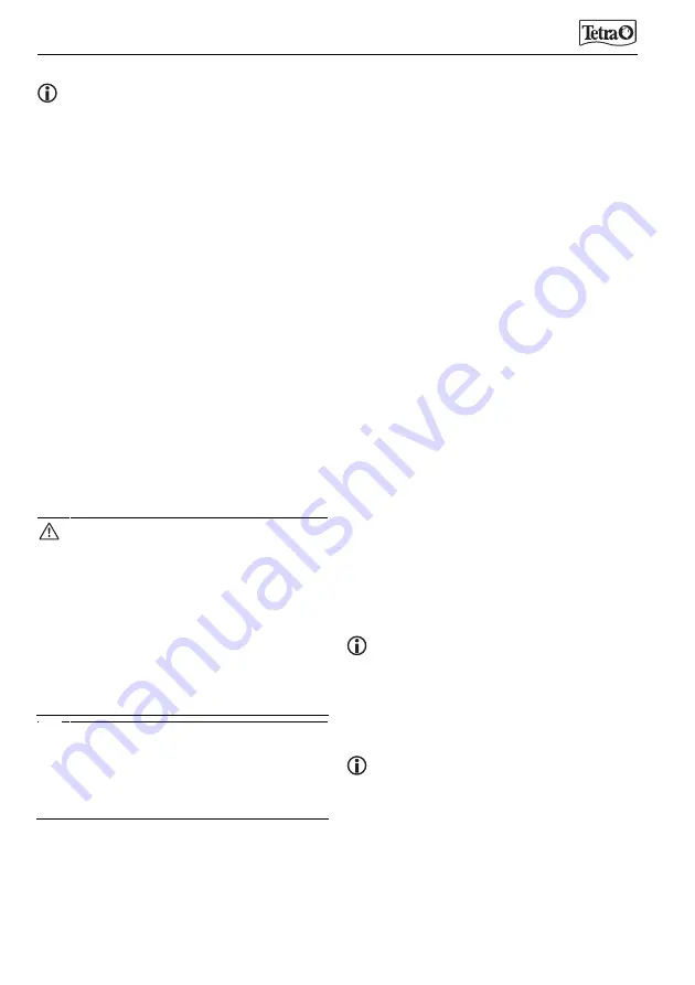 Tetra AquaArt Series Operating Instructions Manual Download Page 16