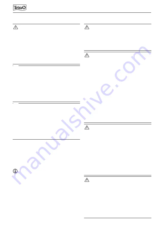 Tetra AquaArt Series Operating Instructions Manual Download Page 17