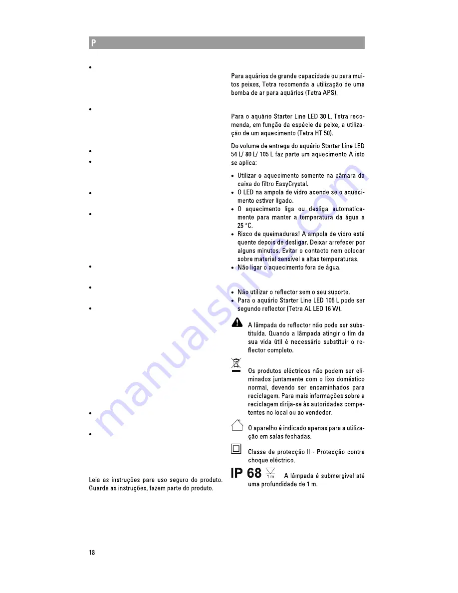 Tetra Starter 105 L Скачать руководство пользователя страница 18