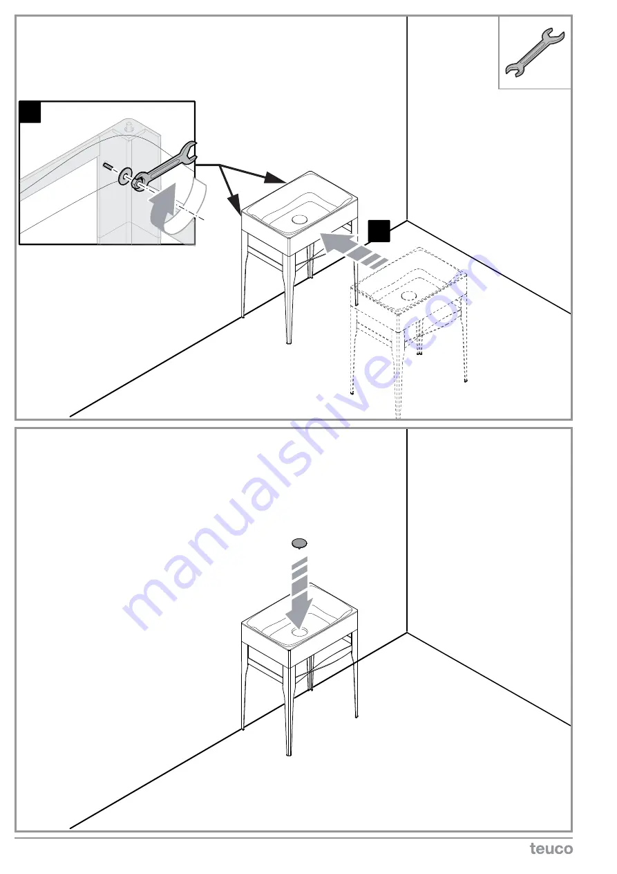 Teuco ACCADEMIA CONSOLLE PIETRA NATURALE Assembly Instructions Manual Download Page 10