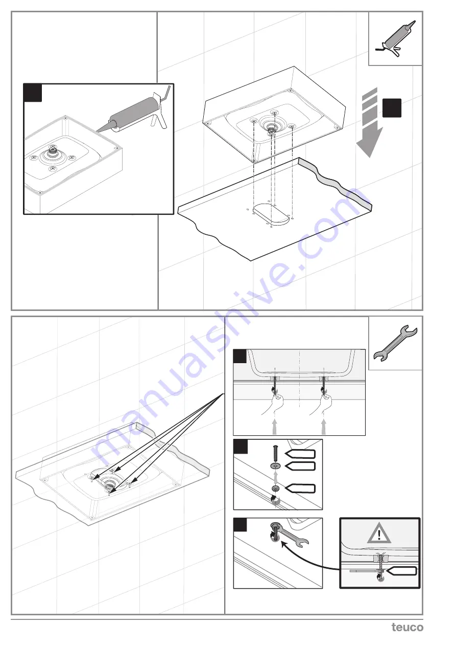 Teuco ACCADEMIA RETTANGOLARE Series Assembly Instructions Manual Download Page 8