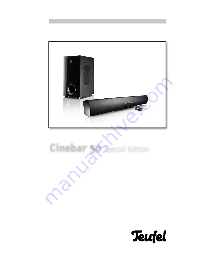 Teufel Cinebar 50 Special Edition Скачать руководство пользователя страница 1