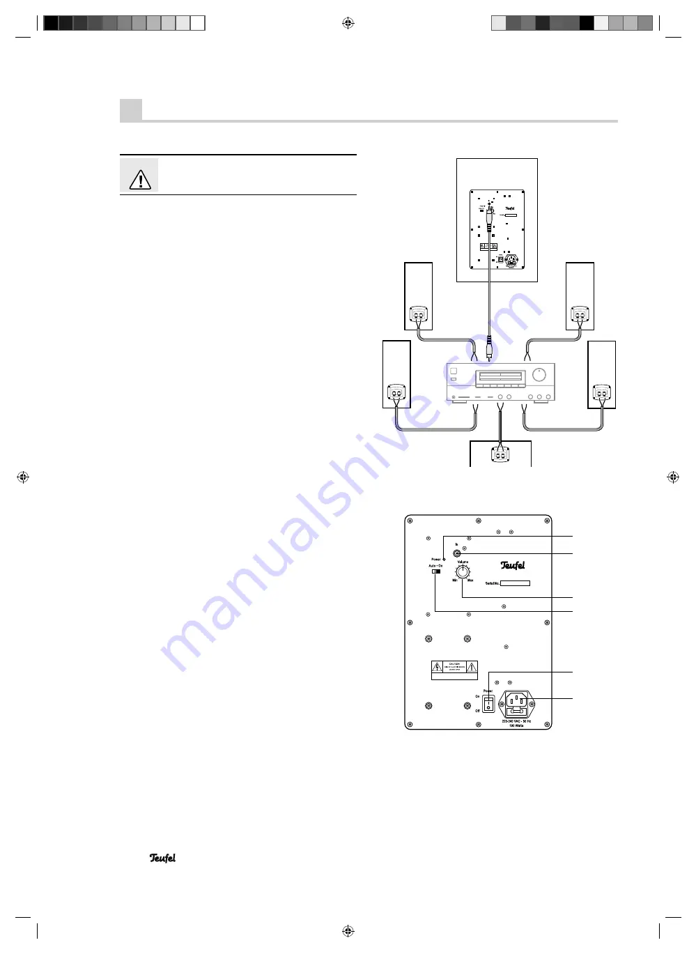 Teufel T 800 SW Technical Description And Operating Instructions Download Page 6