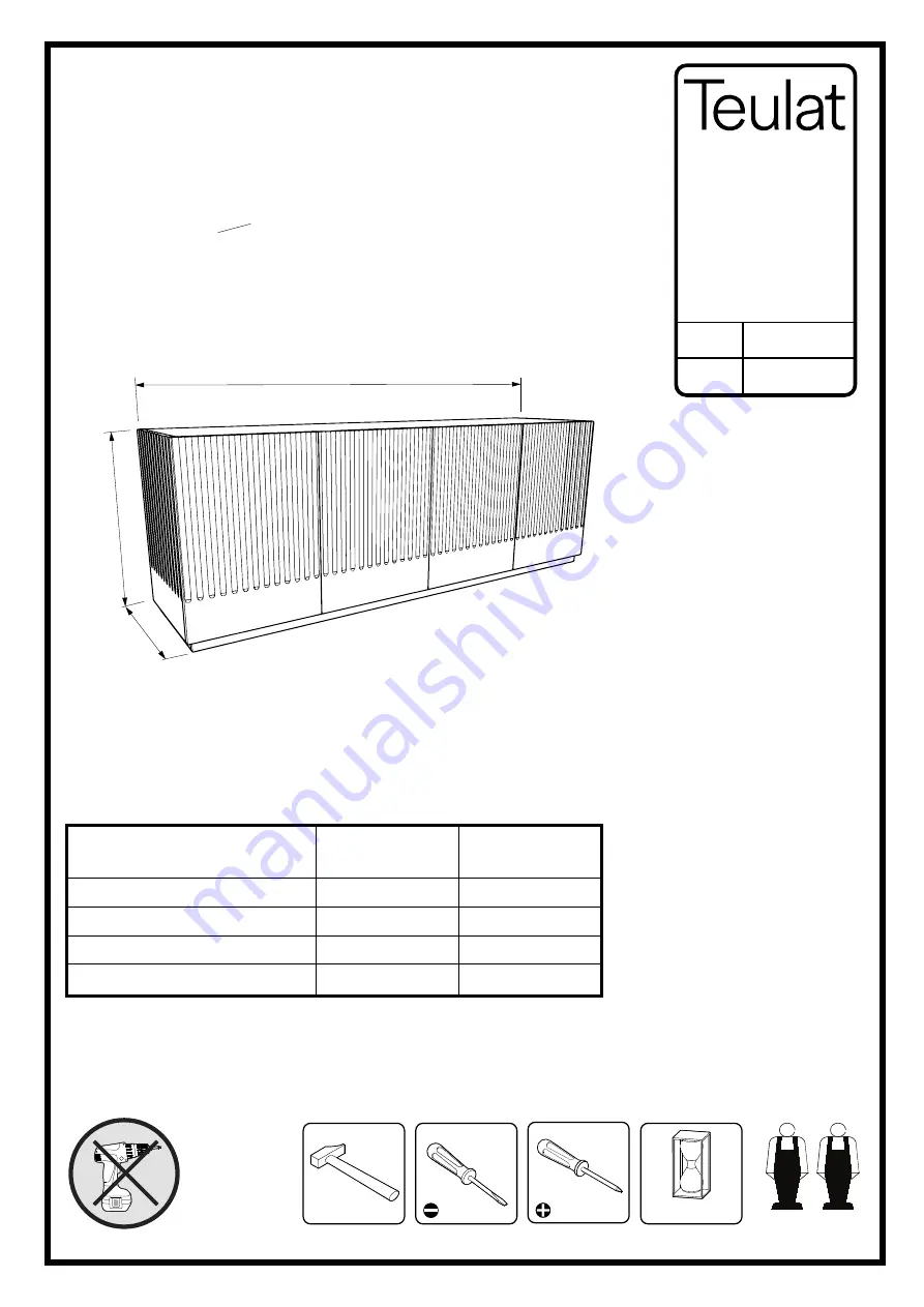 Teulat DORIC 4D4Dr Assembly Instructions Manual Download Page 3