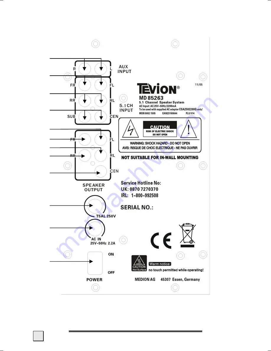 Tevion 5.1 SOUND SYSTEM Скачать руководство пользователя страница 6