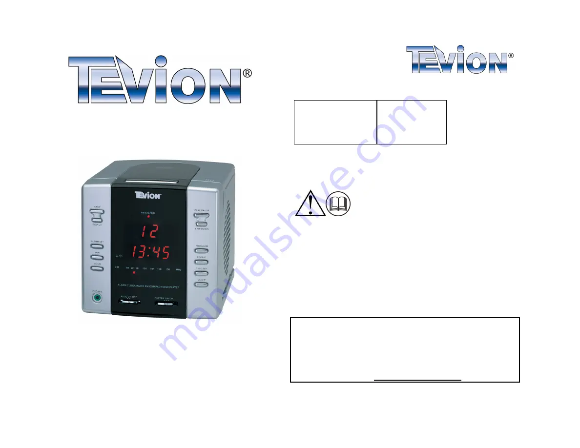 Tevion PC-5320 Instruction Manual Download Page 1