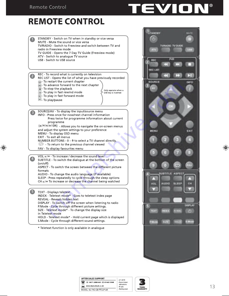 Tevion W42-74G-GB-FTCU-UK Скачать руководство пользователя страница 10