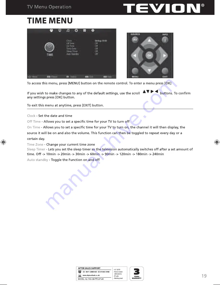 Tevion W42-74G-GB-FTCU-UK User Manual Download Page 16