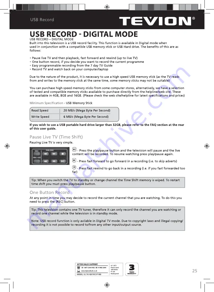 Tevion W42-74J-GB-FHCUP-ROI User Manual Download Page 22