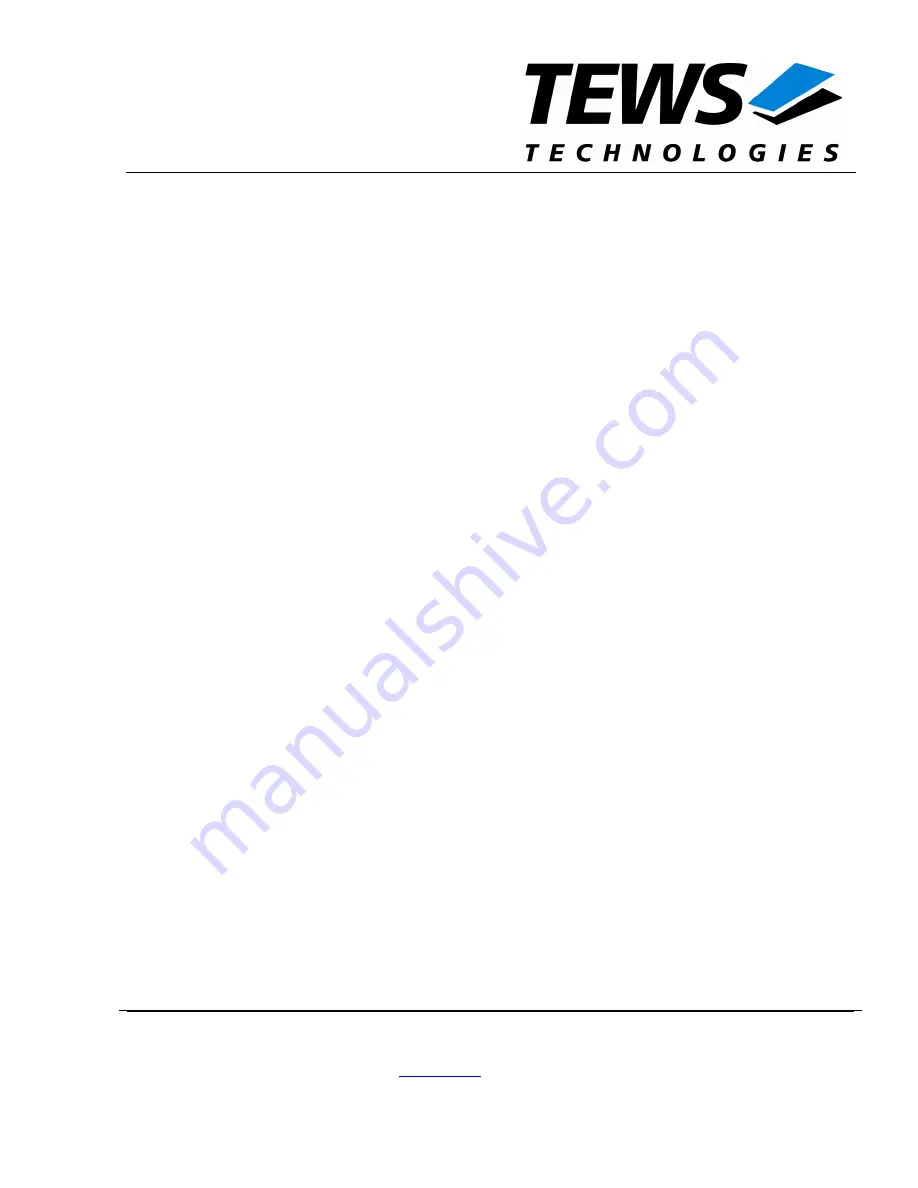 Tews Technologies TPMC467-10R User Manual Download Page 1