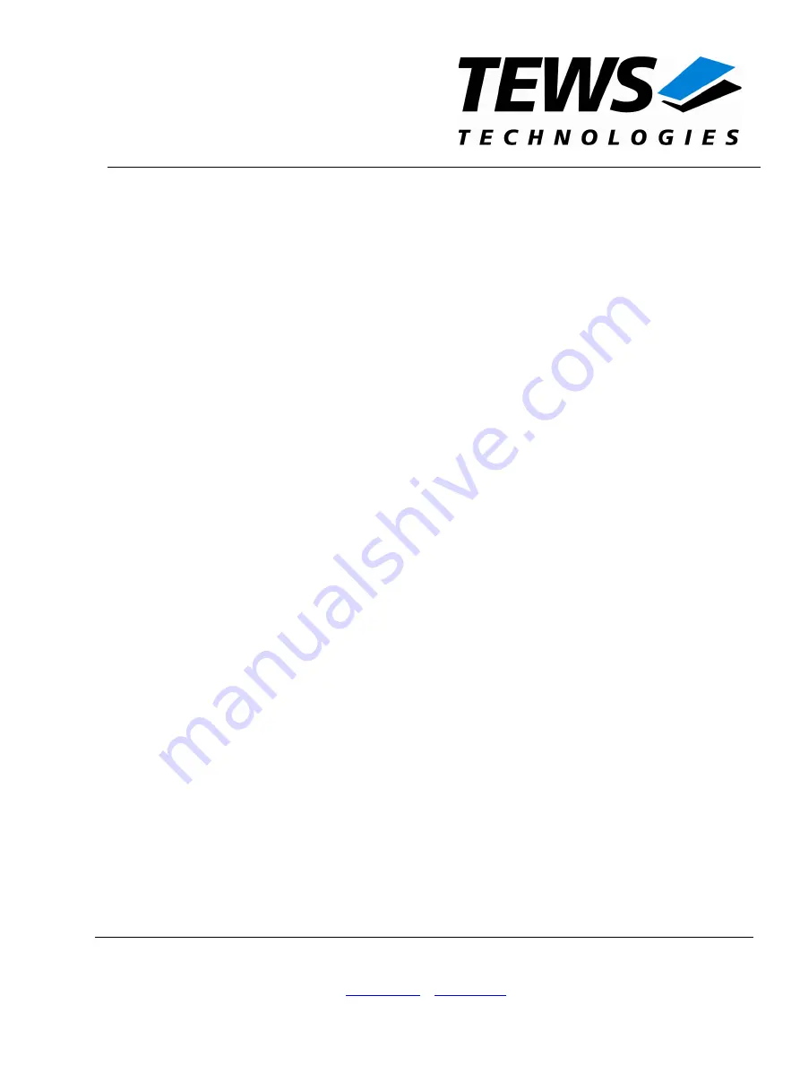 Tews Technologies TPMC632 Series User Manual Download Page 1