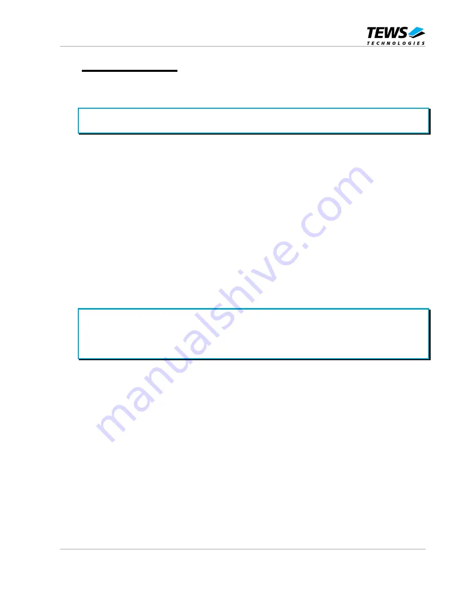 Tews Technologies TPMC917-10 User Manual Download Page 22