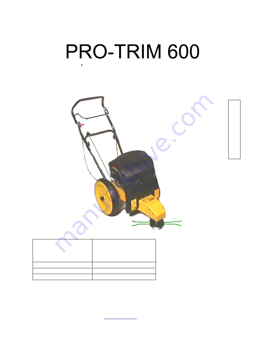 Texas Equipment Pro-Trim 600 Скачать руководство пользователя страница 11