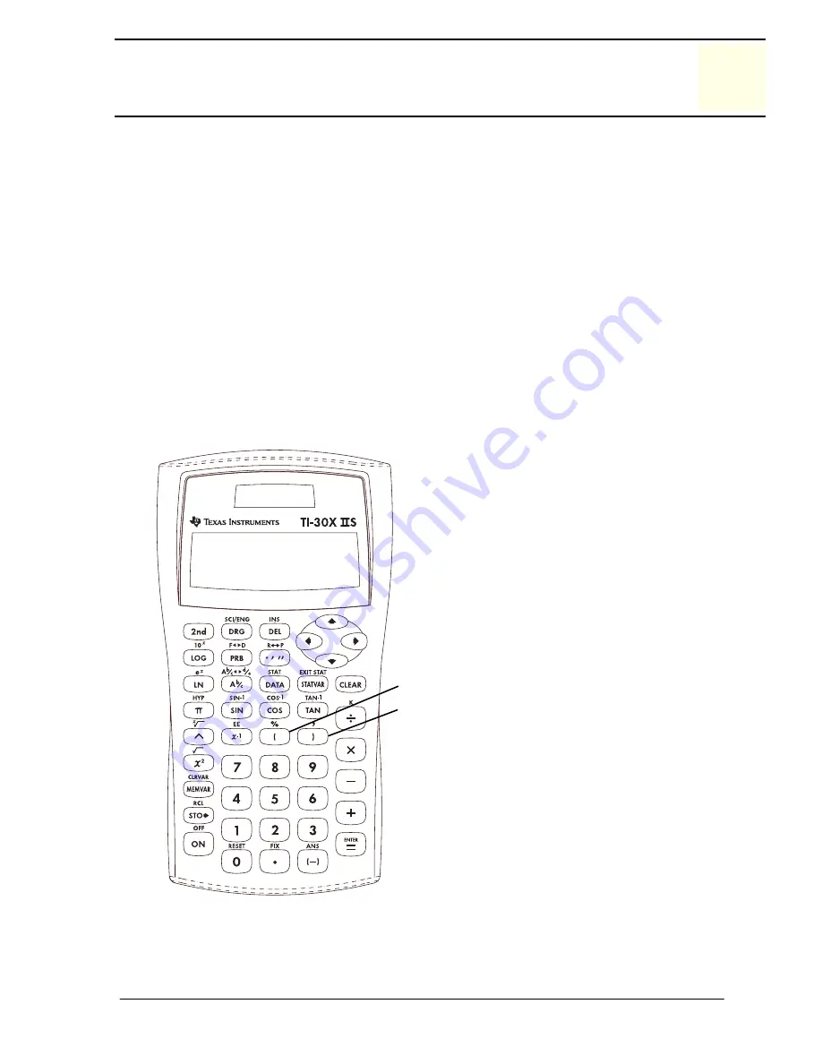 Texas Instruments -30XIIS - Handheld Scienfic Calculator Скачать руководство пользователя страница 47