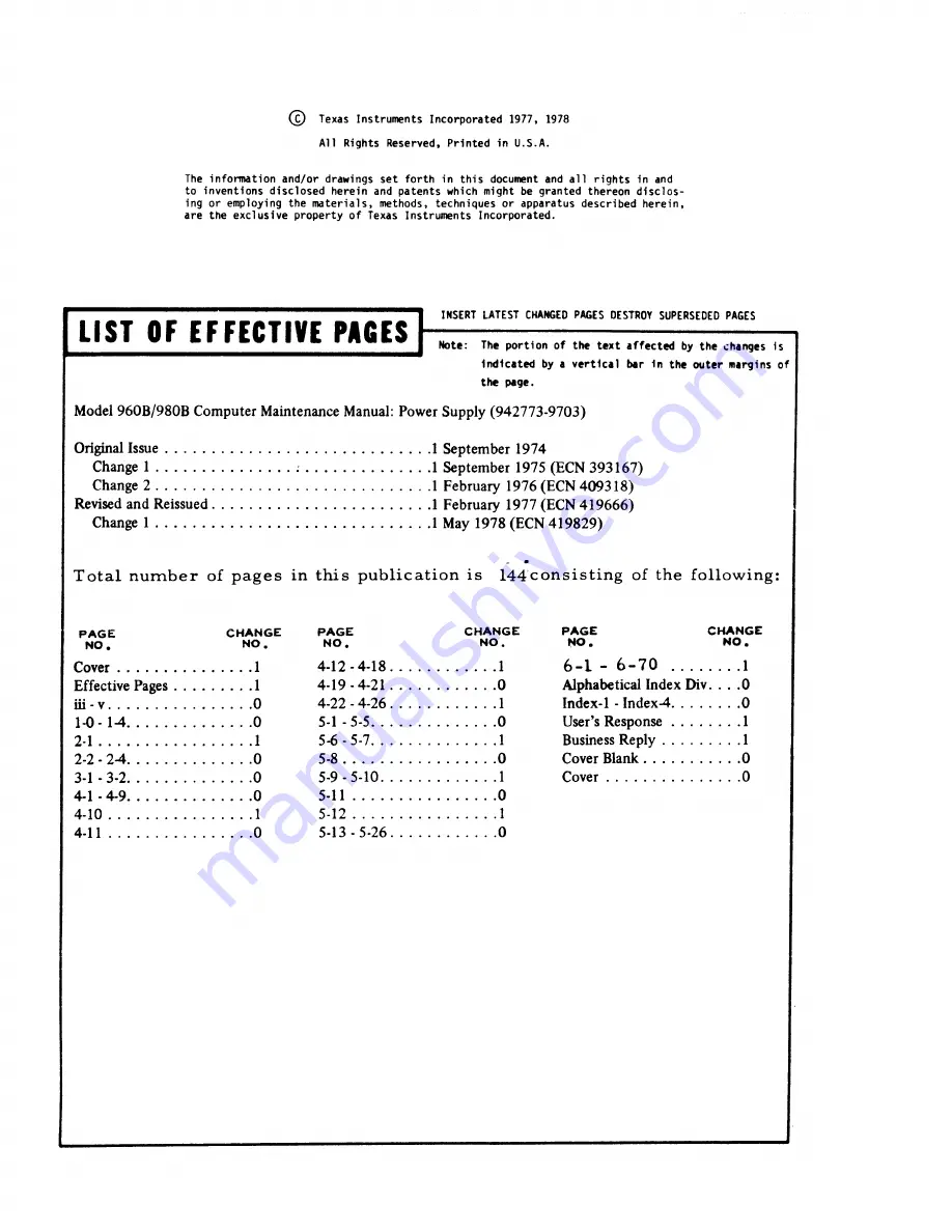 Texas Instruments 960B Скачать руководство пользователя страница 2