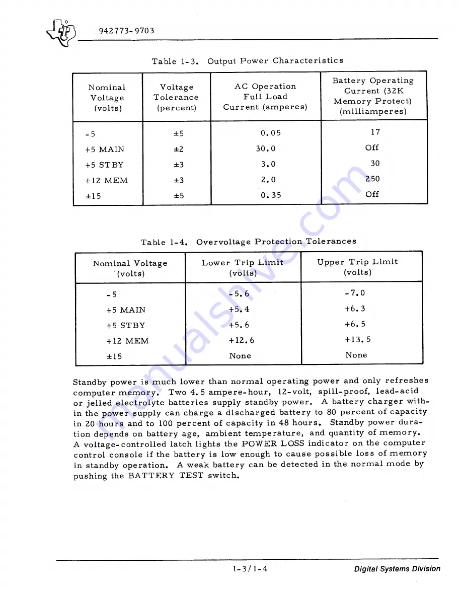 Texas Instruments 960B Maintenance Manual Download Page 9