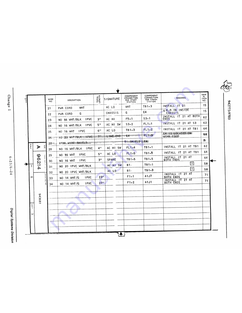 Texas Instruments 960B Maintenance Manual Download Page 84