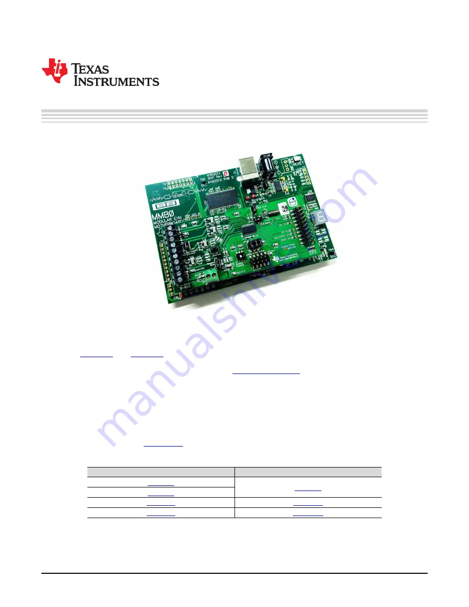 Texas Instruments ADS126 EVM-PDK Series Скачать руководство пользователя страница 1