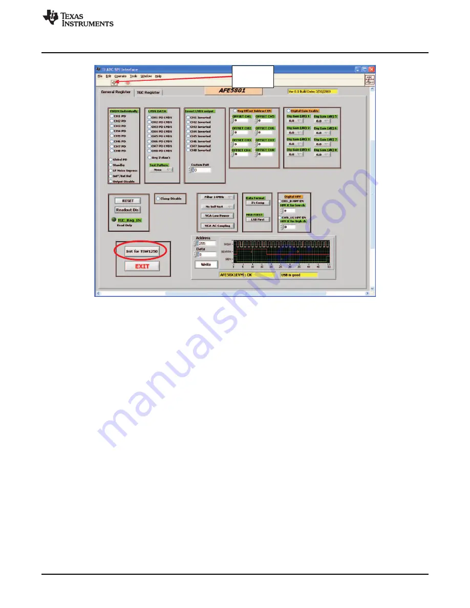 Texas Instruments AFE5801EVM Скачать руководство пользователя страница 35