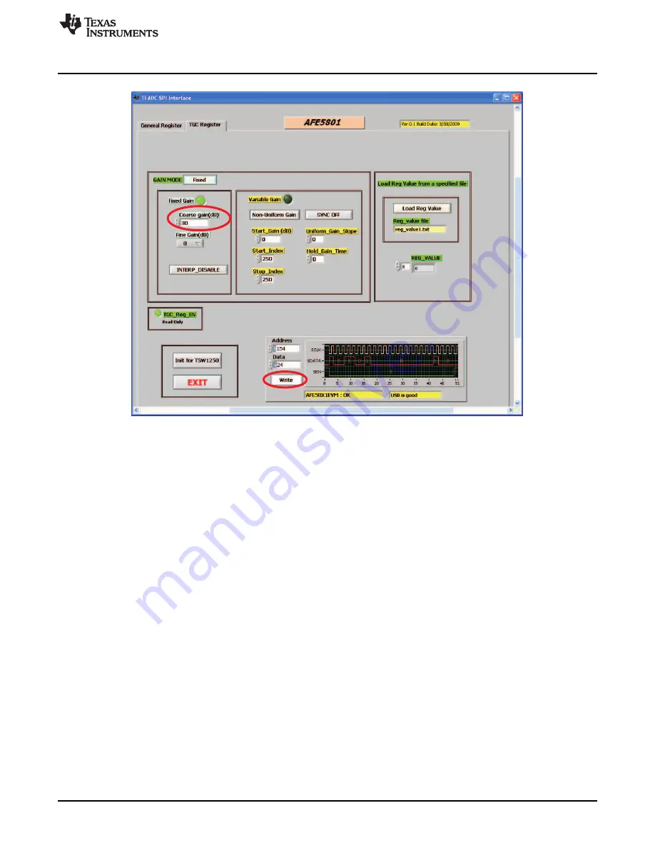 Texas Instruments AFE5801EVM Скачать руководство пользователя страница 37