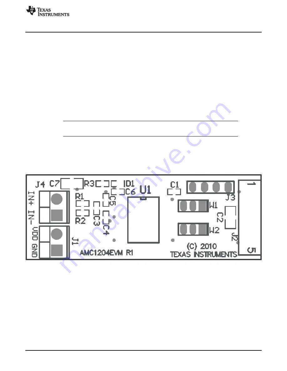 Texas Instruments AMC1204EVM User Manual Download Page 5