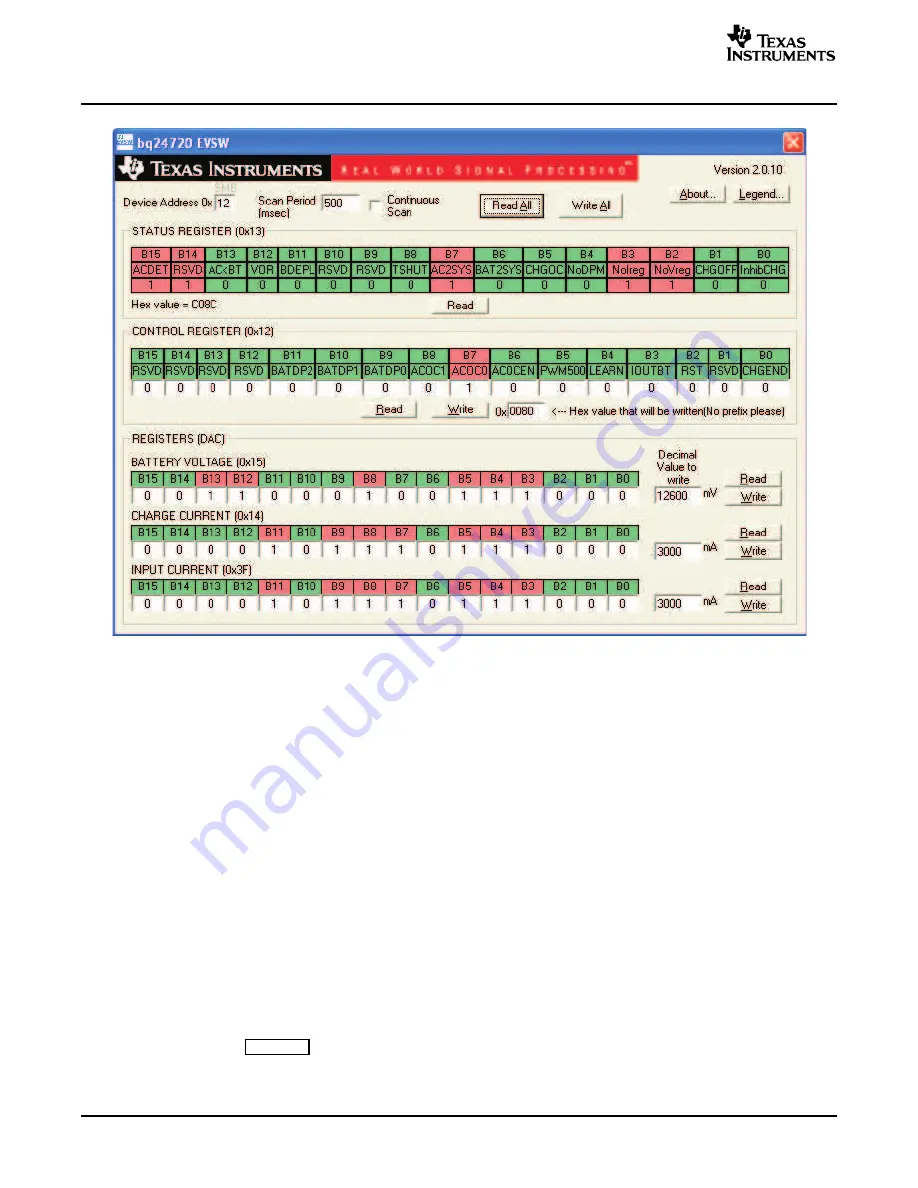 Texas Instruments bq24720 EVM Скачать руководство пользователя страница 16