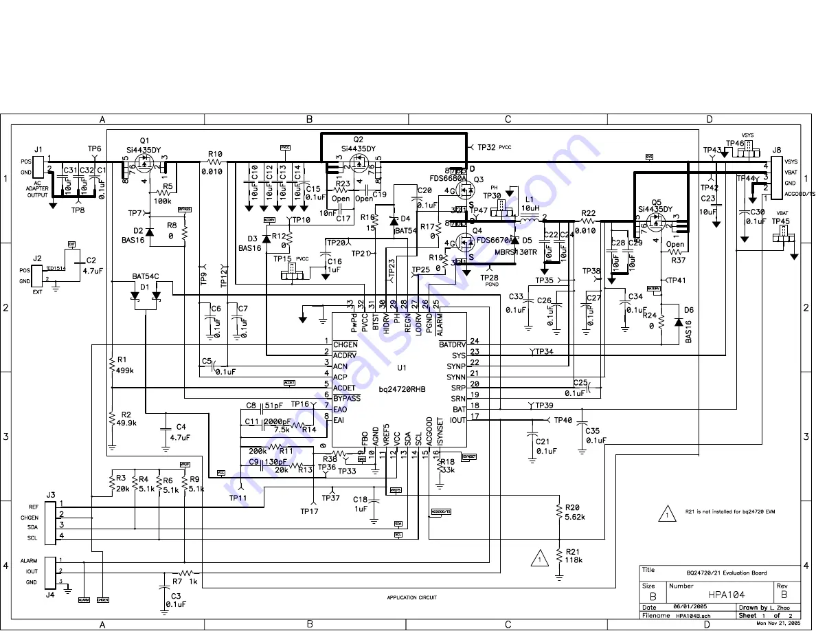 Texas Instruments bq24720 EVM User Manual Download Page 31