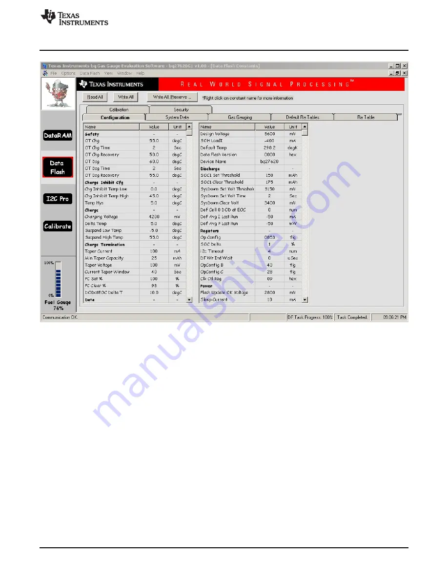 Texas Instruments BQ27620 Скачать руководство пользователя страница 11