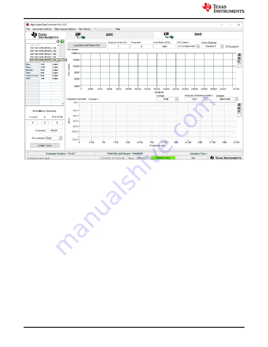 Texas Instruments DAC12DL3200 User Manual Download Page 12