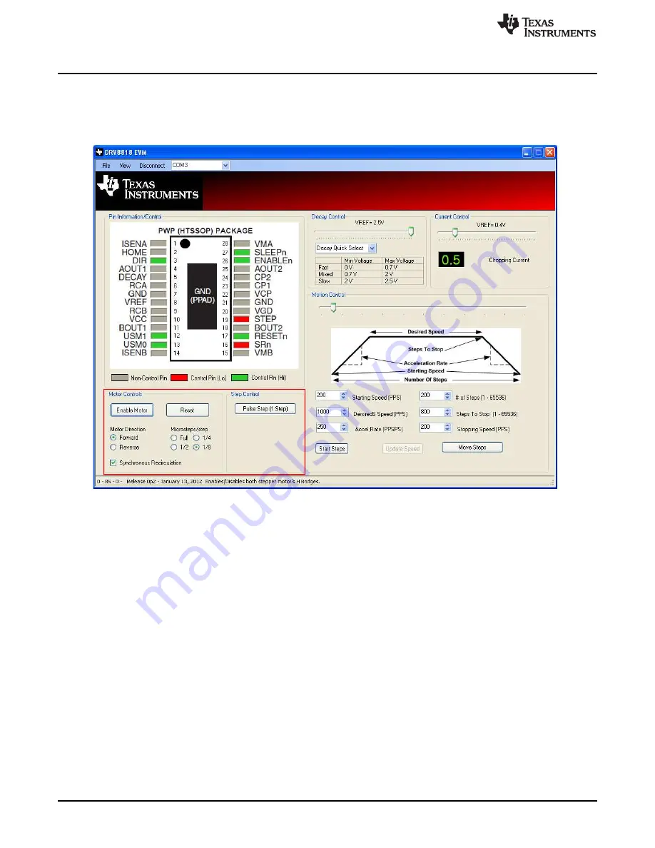 Texas Instruments DRV8818EVM Скачать руководство пользователя страница 6