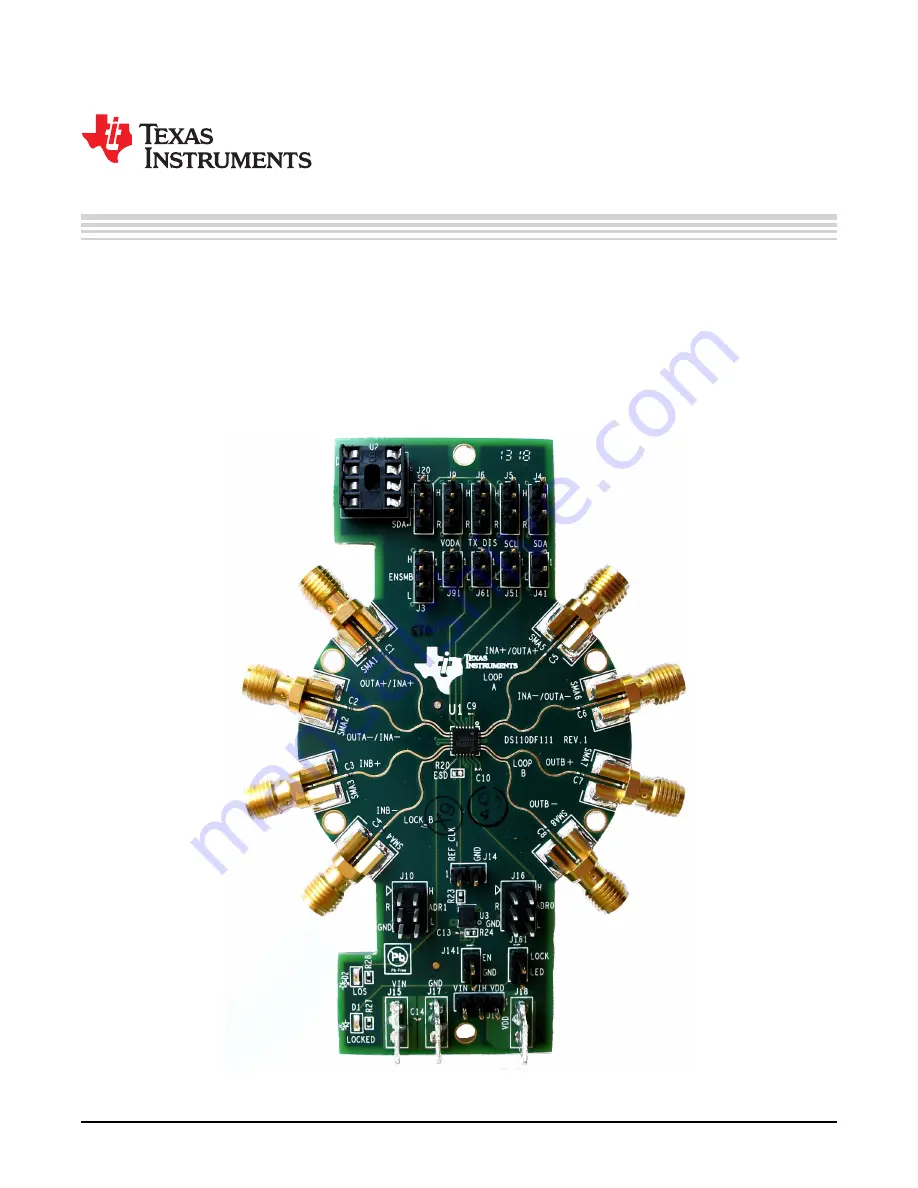 Texas Instruments DS110DF111EVM Скачать руководство пользователя страница 4