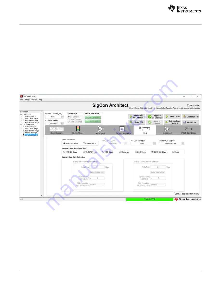 Texas Instruments DS250DF230EVM Скачать руководство пользователя страница 16