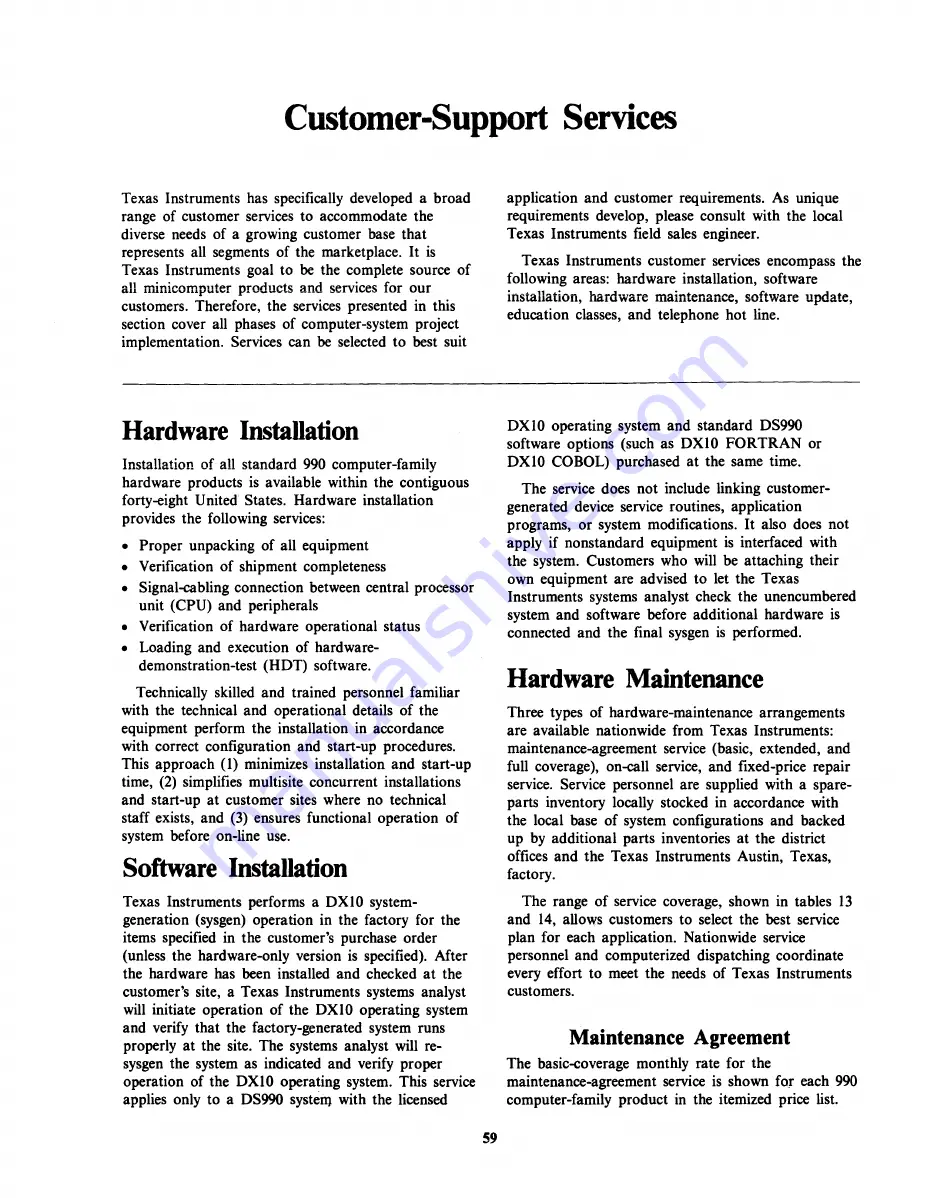 Texas Instruments DS990 General Information Manual Download Page 70