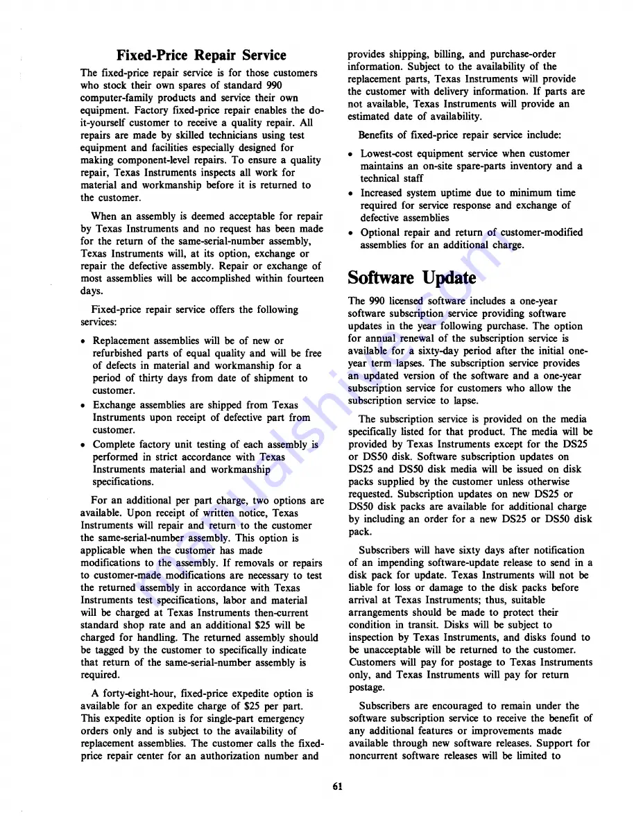 Texas Instruments DS990 General Information Manual Download Page 72