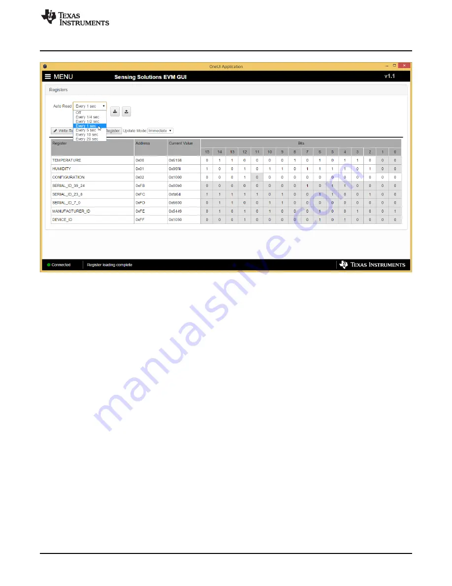 Texas Instruments HDC1050EVM Скачать руководство пользователя страница 15