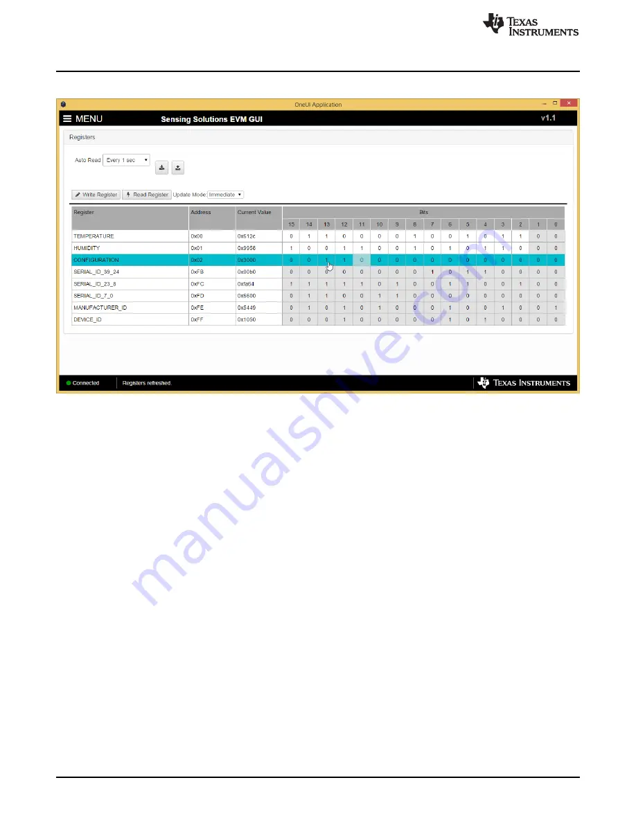 Texas Instruments HDC1050EVM User Manual Download Page 18