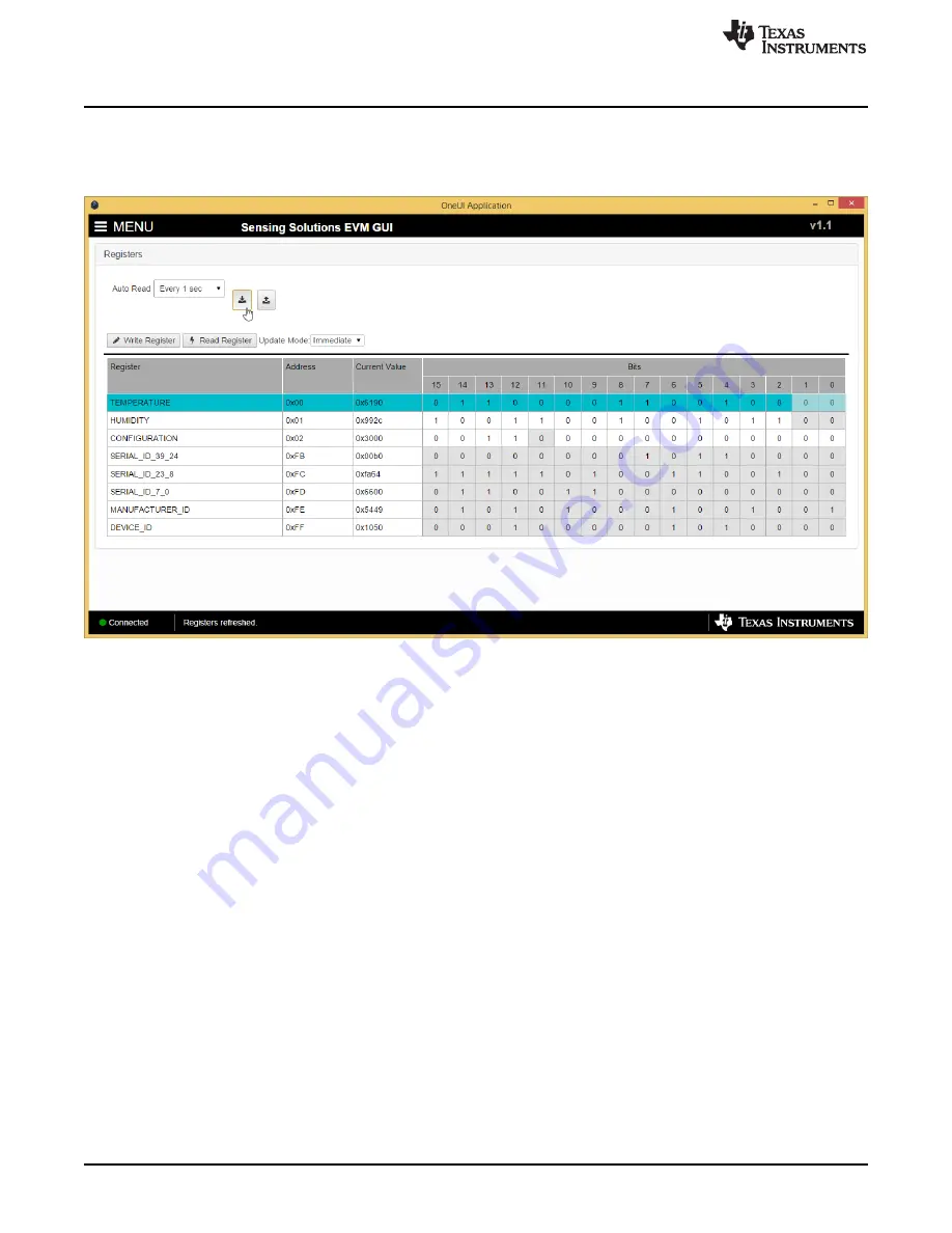 Texas Instruments HDC1050EVM User Manual Download Page 20