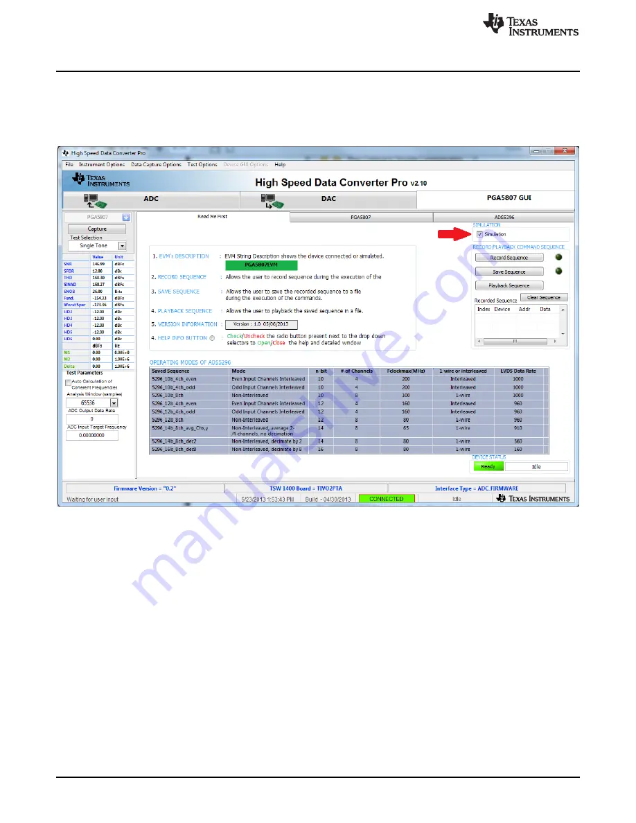 Texas Instruments PGA5807A User Manual Download Page 38