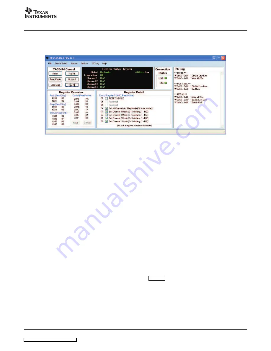 Texas Instruments TAS5414 User Manual Download Page 9