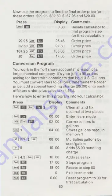 Texas Instruments TI-51-II Owner'S Manual Download Page 62