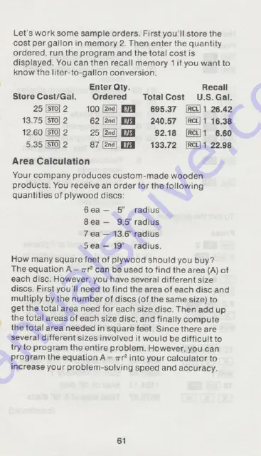 Texas Instruments TI-51-II Owner'S Manual Download Page 63