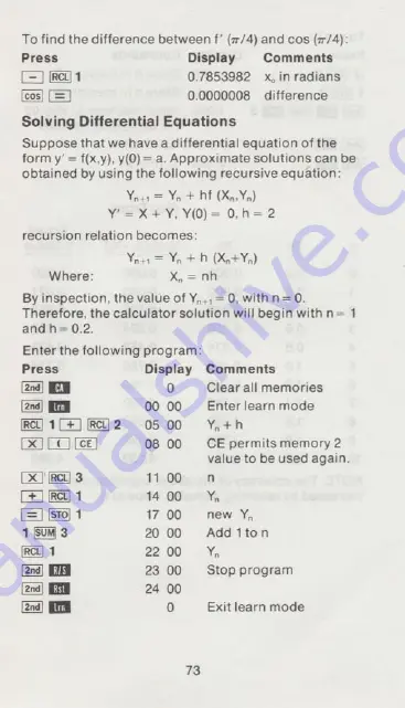 Texas Instruments TI-51-II Owner'S Manual Download Page 75