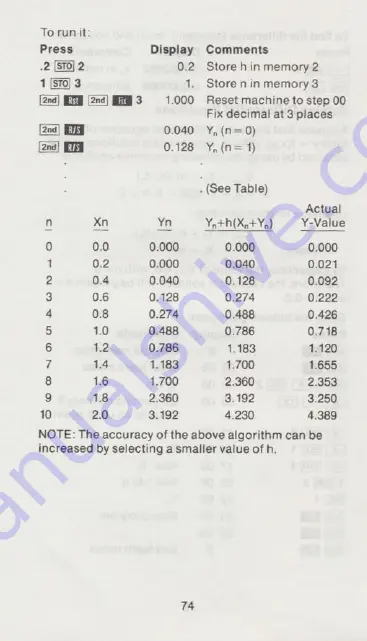 Texas Instruments TI-51-II Owner'S Manual Download Page 76