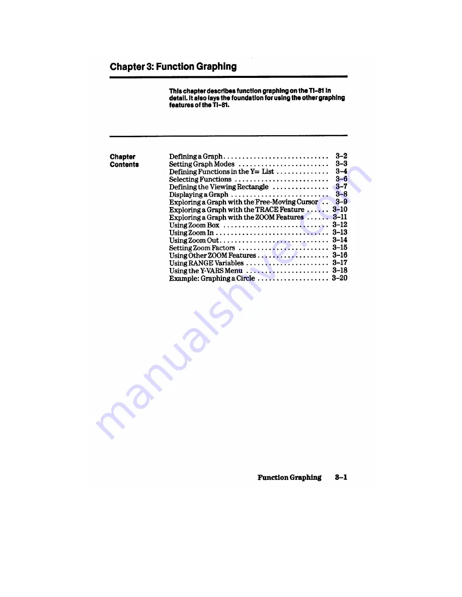 Texas Instruments TI-81 Manual Book Download Page 65