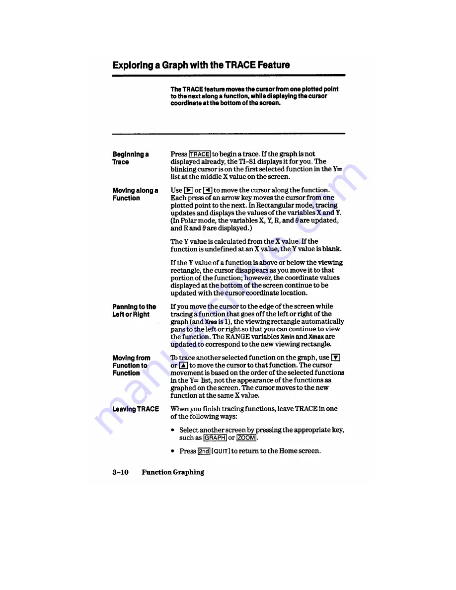 Texas Instruments TI-81 Manual Book Download Page 74