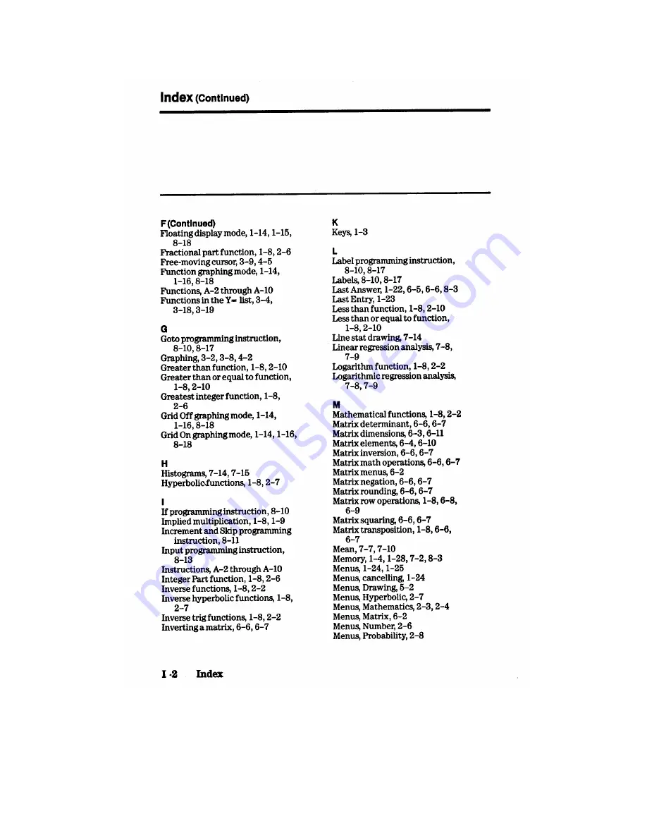 Texas Instruments TI-81 Manual Book Download Page 191