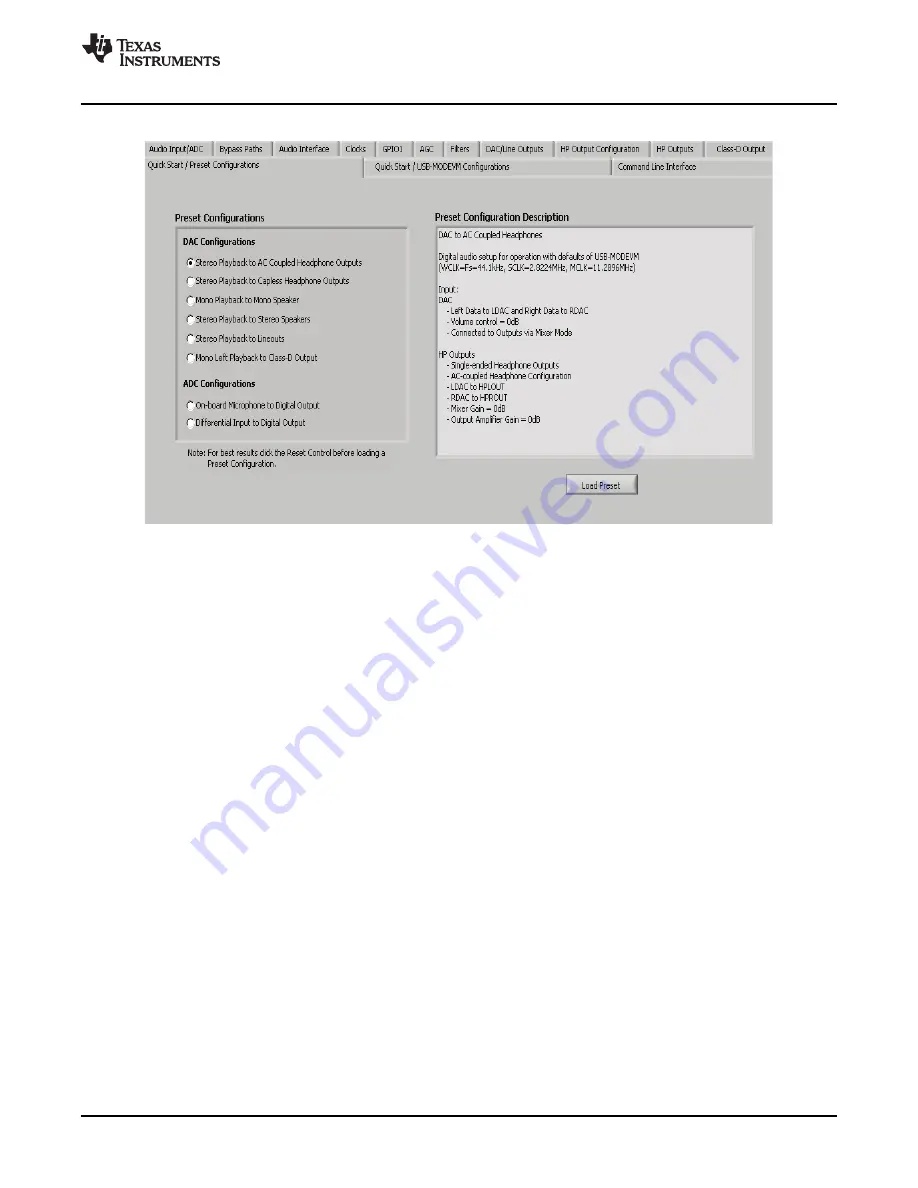 Texas Instruments TLV320AIC3007EVM-K User Manual Download Page 9