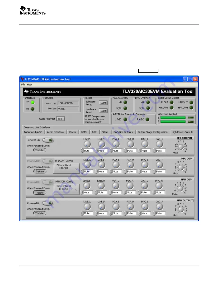 Texas Instruments TLV320AIC33EVM User Manual Download Page 33